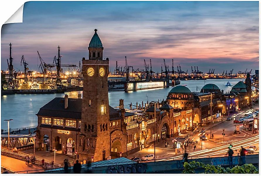 Artland Wandbild »Landungsbrücken Hamburg« Hamburg 1 Stk. tlg. als Alubild, günstig online kaufen