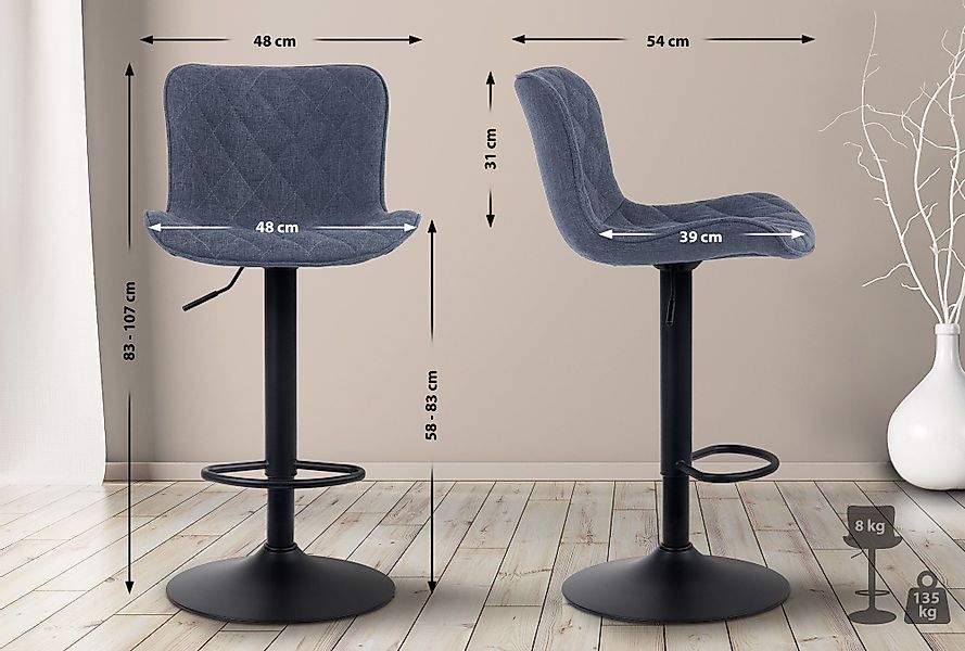 CLP Barhocker Emma (2er Set, 2 günstig online kaufen