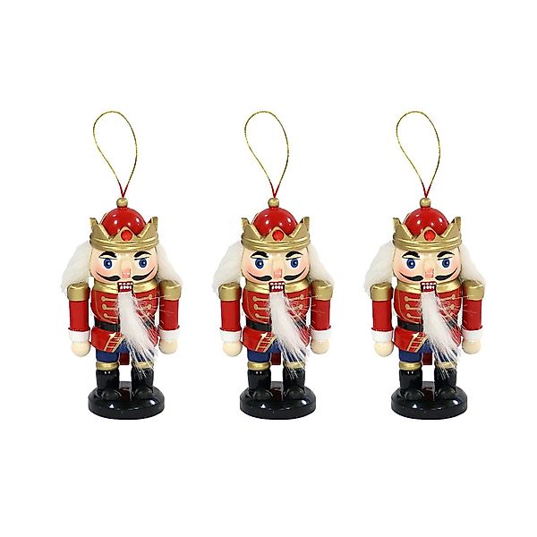 SIGRO Baumbehang Holz Nussknacker 3er Set günstig online kaufen