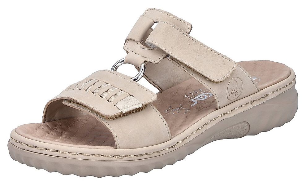 Rieker Pantolette, Sommerschuh, Strandschuh mit regulierbaren Klettverschlü günstig online kaufen
