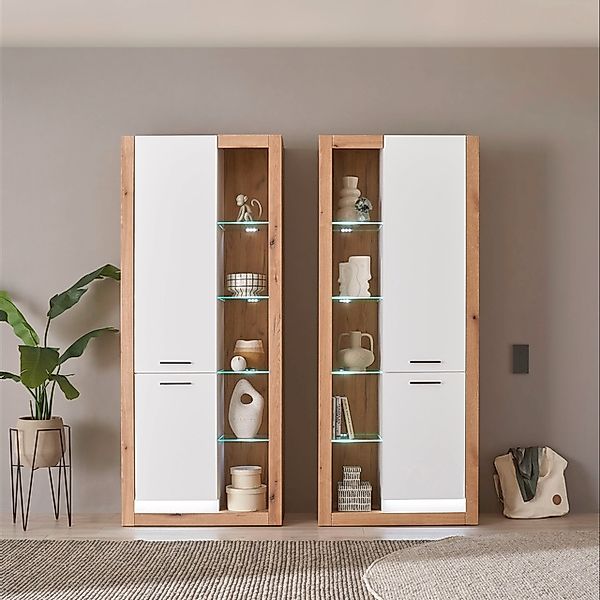 INOSIGN Wohnwand »Brixen, moderne Anbauwand, Wohnzimmer-Set, Eiche Evoke De günstig online kaufen