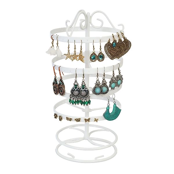 relaxdays Schmuck Etagere Runder Ohrringhalter mit günstig online kaufen