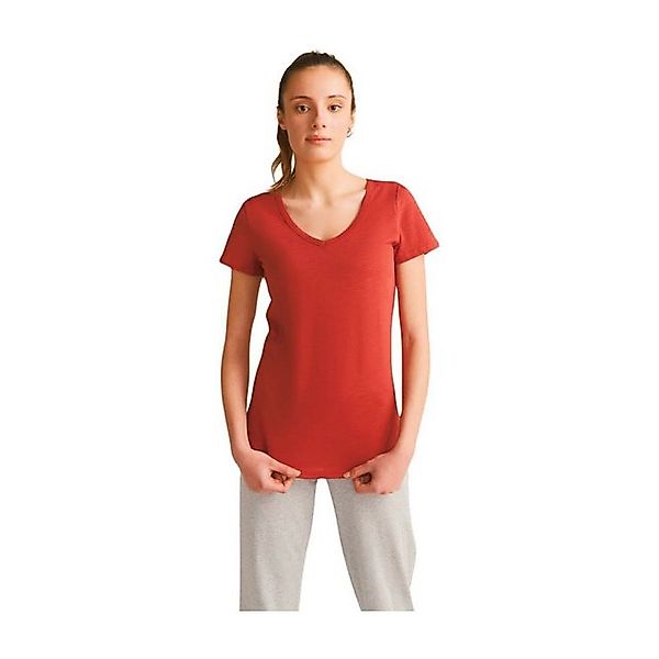 Leela COTTON T-Shirt Flammé V Neck Shirt günstig online kaufen