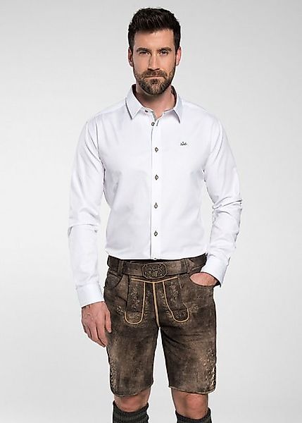 Spieth & Wensky Shorts Lederhose "Freud" Gürtelschließe mit Hirschkopfmotiv günstig online kaufen