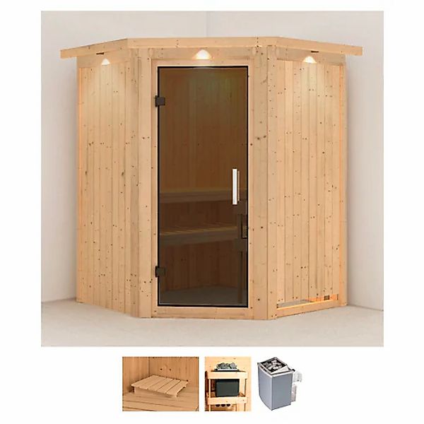 Karibu Sauna »Liva«, 9 KW-Ofen mit integrierter Steuerung günstig online kaufen
