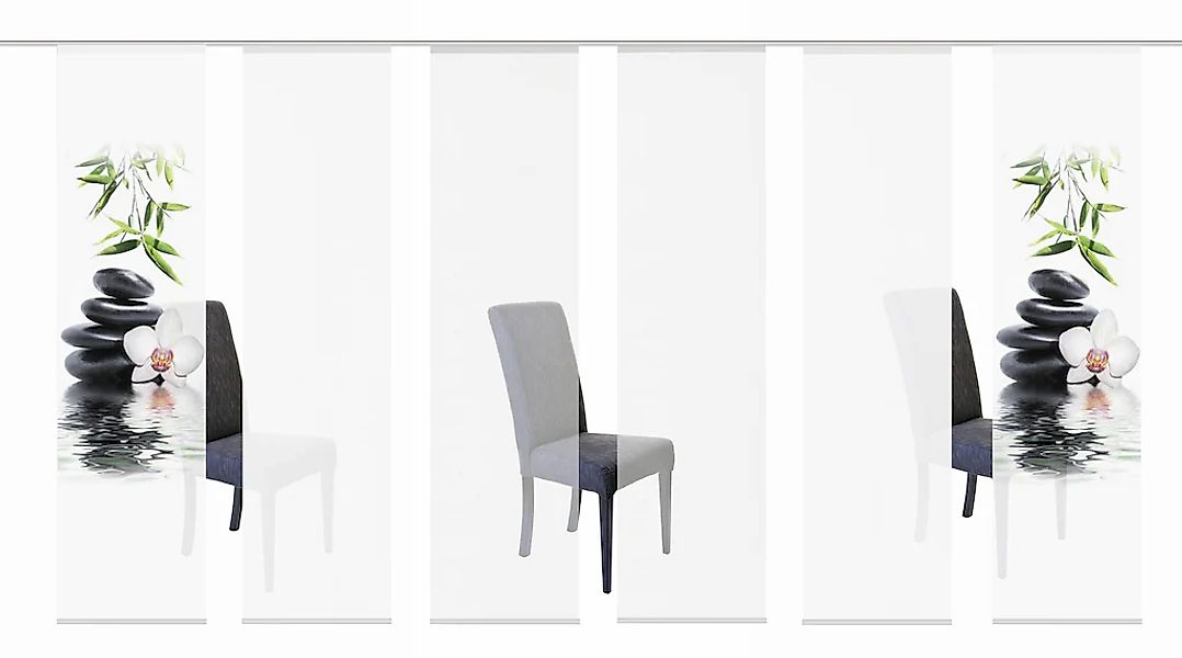 HOME WOHNIDEEN Schiebegardine »RUSKIN«, (6 St.), HxB: 245x60, inkl. Befesti günstig online kaufen
