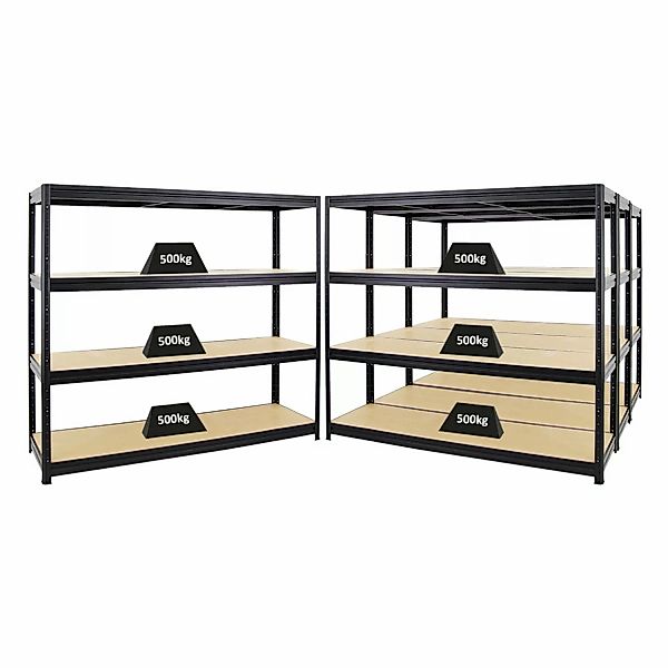 PROREGAL Mega Deal 4er-Sparset Profi-Schwerlastregal DINO HxBxT 180x180x60c günstig online kaufen
