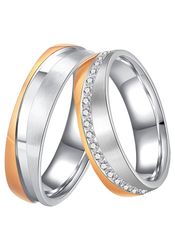 DOOSTI Trauring Schmuck Geschenk Edelstahl Trauring günstig online kaufen