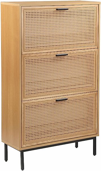 OTTO home Schuhschrank "Aubeline" aus massiver Esche, Metallgestell mit Pul günstig online kaufen