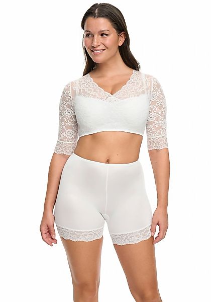 Susa Dirndlbluse "Wiesn-Zauber" florale Spitze, halbarm, elastisch, V-Aussc günstig online kaufen