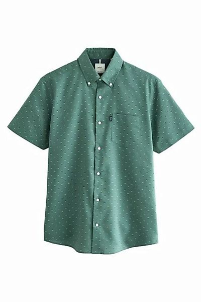 Next Kurzarmhemd Bügelleichtes Regular Fit Button-down-Oxfordhemd (1-tlg) günstig online kaufen