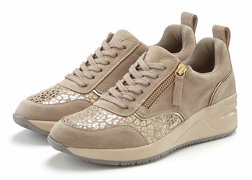 LASCANA Sneaker "Freizeitschuh, Halbschuh,", aus Leder mit innenliegendem K günstig online kaufen