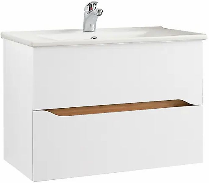 Saphir Badmöbel-Set »Quickset Keramikwaschtisch mit Unterschrank, 75 cm bre günstig online kaufen