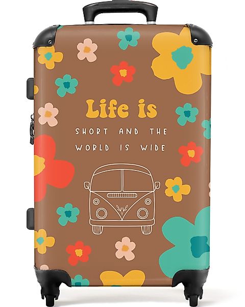 NoBoringSuitcases.com© Hartschalen-Trolley Zitate - Blumen - günstig online kaufen