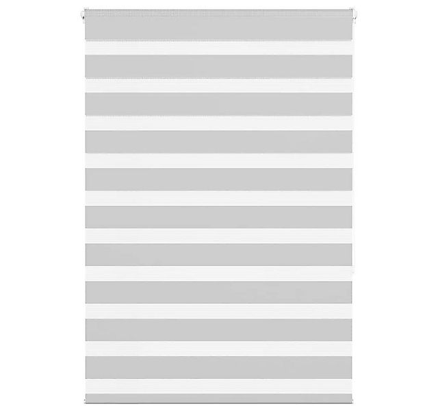 Rollo Doppelrollo Hellgrau 110x150 cm Stoffbreite 105,9 cm Polyester, vidaX günstig online kaufen