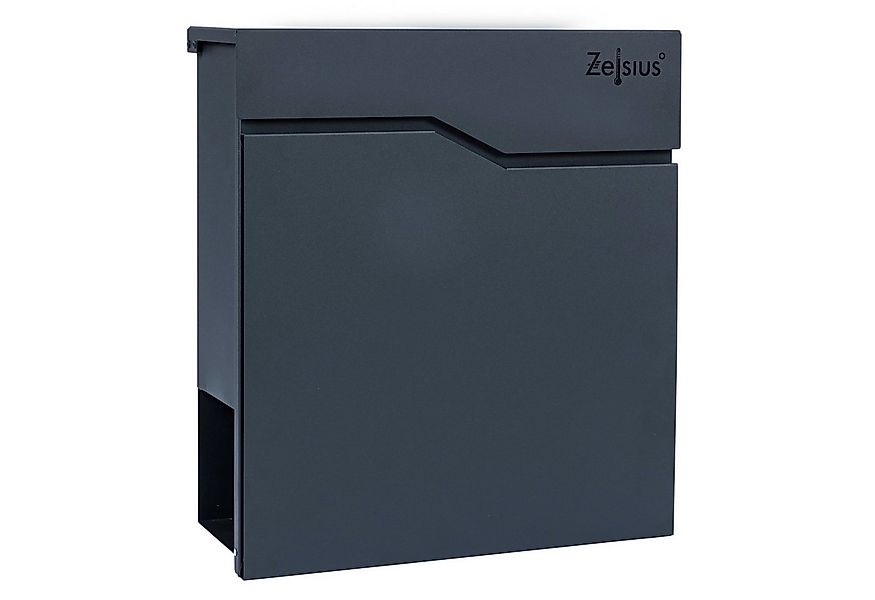 Zelsius Wandbriefkasten Briefkasten Wave mit Zeitungsfach, RAL7016 Anthrazi günstig online kaufen