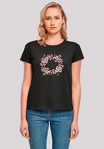 F4NT4STIC T-Shirt Rosa Frühlings Blumenkranz Dekor Premium Qualität günstig online kaufen