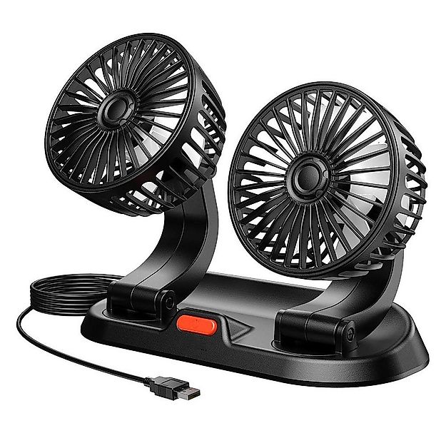 QUBEBU Mini USB-Ventilator Mini Auto Ventilator Doppelventilator Autoventil günstig online kaufen