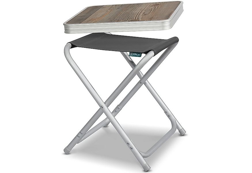 HOMECALL Campinghocker Klapphocker mit MDF Tisch aus Aluminium Leichter kle günstig online kaufen
