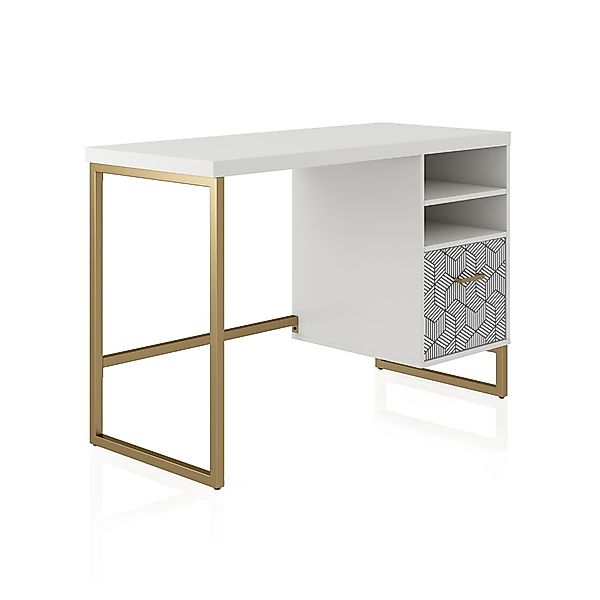 loft24 Schreibtisch Scarlett, mit Schublade, Metallgestell günstig online kaufen