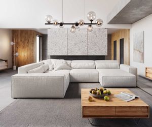 DELIFE Wohnlandschaft Sirpio, XL Mikrofaser Taupe günstig online kaufen