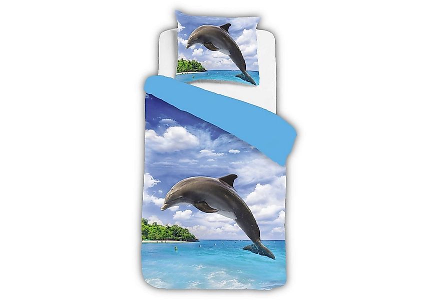 ESPiCO Bettwäsche Delfin Insel, Renforcé, 2 teilig, Karibik, Meer, Delphin, günstig online kaufen