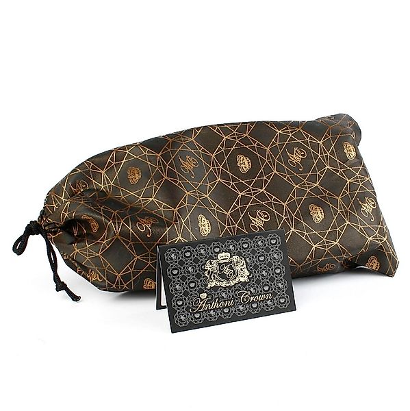 Anthoni Crown Ledergürtel, mit gemusterter Dornschließe in goldfarben günstig online kaufen
