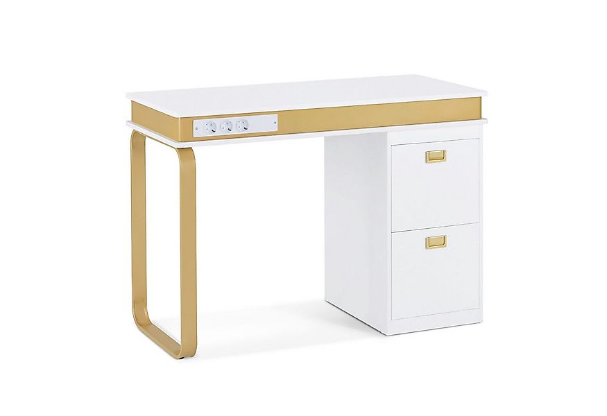 Barberpub Schminktisch BarberPub Schreibtisch Maniküretisch, 3 Steckdosen, günstig online kaufen