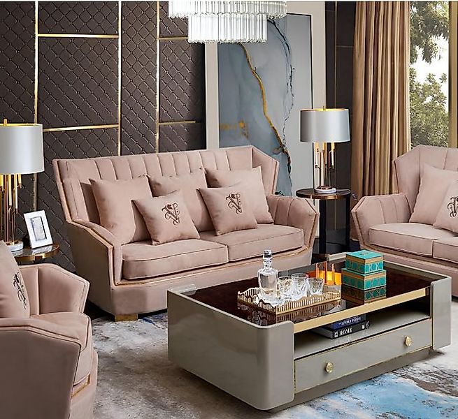 JVmoebel Sofa Wohnzimmer Couch Polster Sitz Garnitur 3er Sofas 3 Sitzer Sof günstig online kaufen