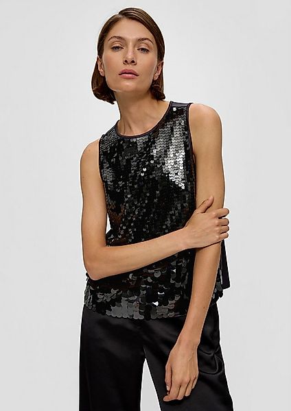 s.Oliver Muskelshirt T-Shirt Blusentop mit Pailletten günstig online kaufen