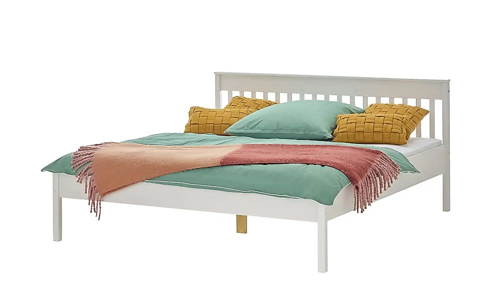 Bettgestell Massivholz  Landliv ¦ weiß ¦ Maße (cm): B: 186,7 H: 92 Betten > günstig online kaufen