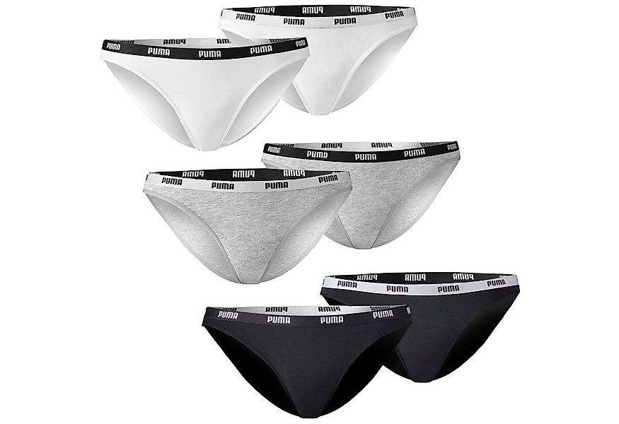 PUMA BODYWEAR Bikinislip Bikini Slip (Set, 6-St., 6er Pack) mit schmalem Lo günstig online kaufen