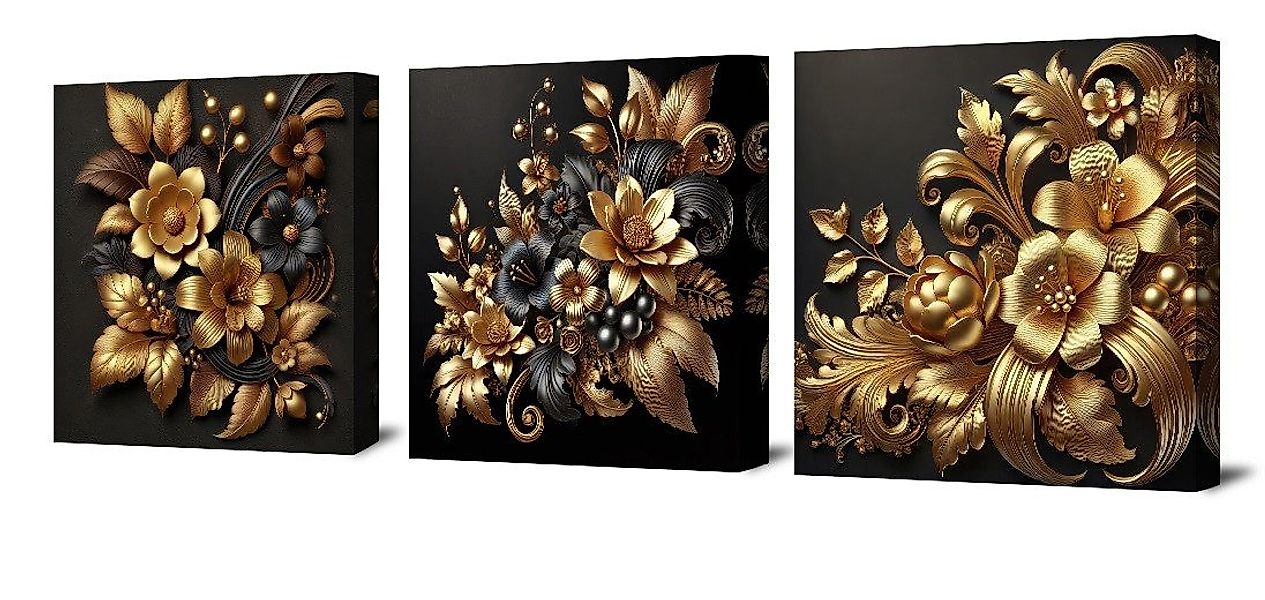 Visario Kunstdruck 3er Set auf Holzrahmen günstig online kaufen