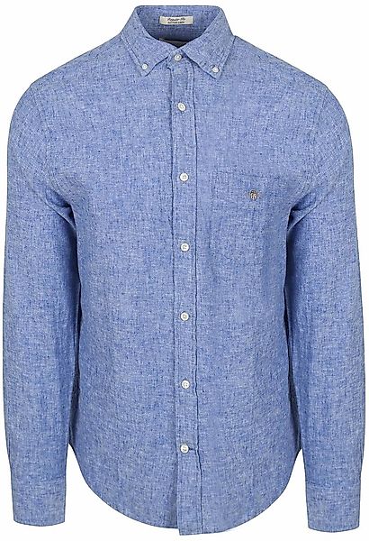Gant Hemd Leinen Blau  - Größe L günstig online kaufen