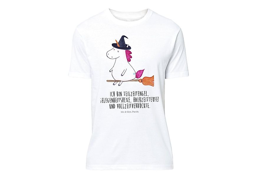 Mr. & Mrs. Panda T-Shirt Einhorn Hexe - Weiß - Geschenk, Ehefrau, Unicorn, günstig online kaufen