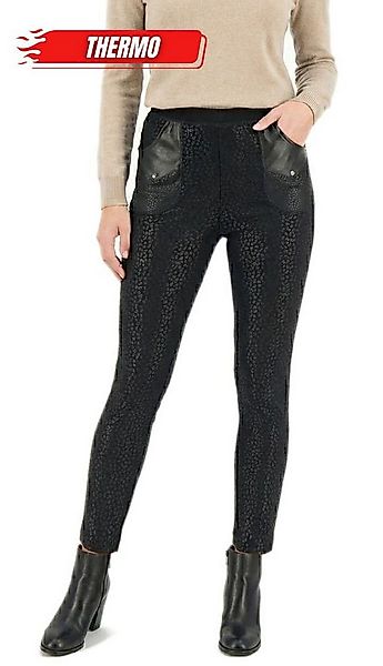dy_mode Thermohose Damen Thermohose im Leo-Print gefütterte Winterhose Ther günstig online kaufen