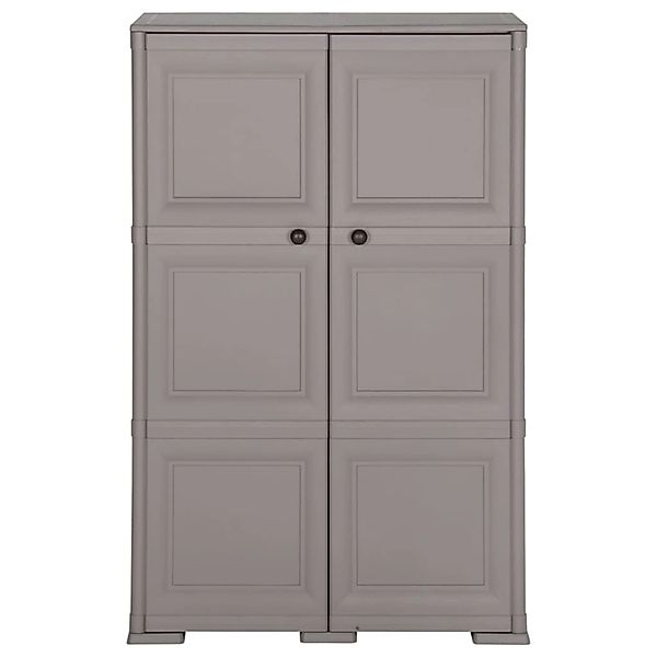 Kunststoffschrank 79x43x125 Cm Holzdesign Grau günstig online kaufen