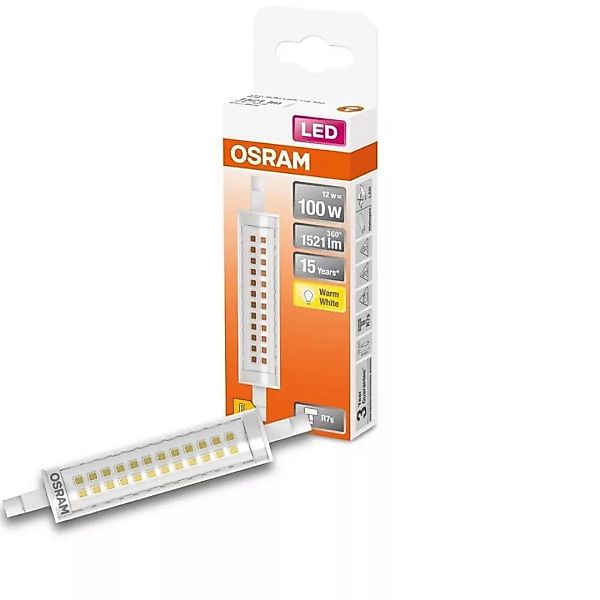 Osram LED-Leuchtmittel R7S Röhrenform 12 W Warmweiß 1521 lm 11,8 x 2 cm (H günstig online kaufen
