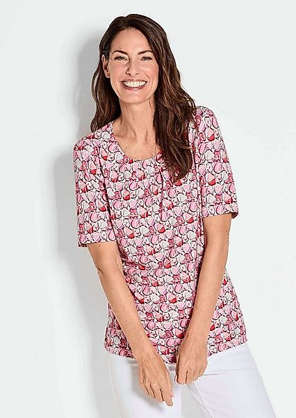 GOLDNER Print-Shirt Multicolor-Shirt mit Halbarm, Rundhalsausschnitt Elegan günstig online kaufen