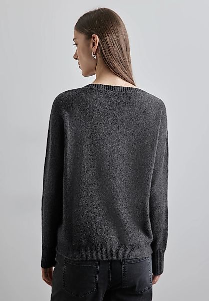 STREET ONE Strickpullover - Damen Dolman Pullover - U-Boot-Ausschnitt, Lang günstig online kaufen