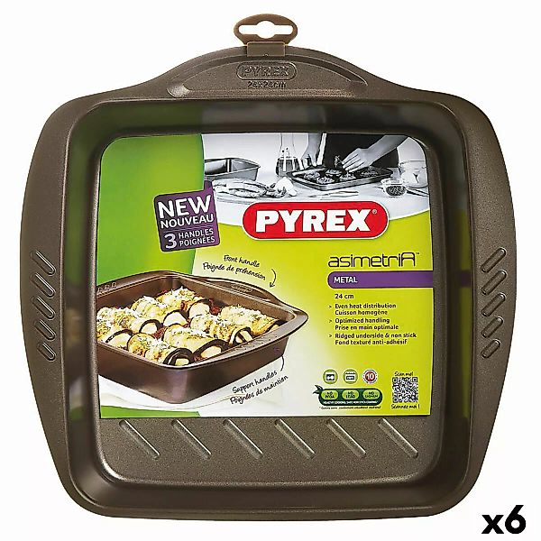 Backform Pyrex Asimetria Karriert Schwarz Metall 24 X 24 Cm (6 Stück) günstig online kaufen
