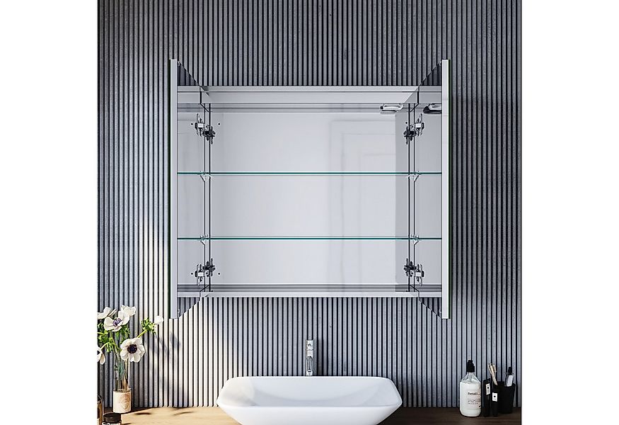 SONNI Badezimmerspiegelschrank Badezimmerspiegelschrank mit beleuchtung 70x günstig online kaufen