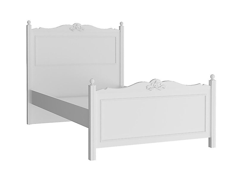 Natur24 Bett Weißes Bett mit Liegefläche günstig online kaufen