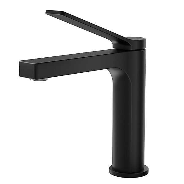 Emke Wasserhahn Waschbeckenarmaturen 195 x 173 x 46 mm Schwarz Matt Mischba günstig online kaufen