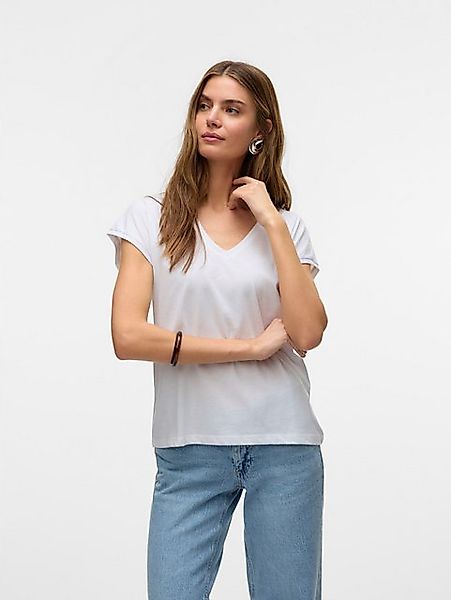 Vero Moda Kurzarmshirt VMLUNA SS V-NECK TEE JRS NOOS günstig online kaufen