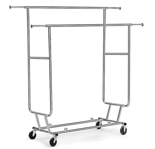 Yaheetech Kleiderständer Kleiderstangen, auf Rollen bis 100 kg ausziehbar günstig online kaufen