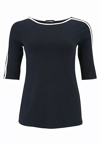 Doris Streich Tunika Long-Shirt mit weißen Streifen-Einsätzen günstig online kaufen