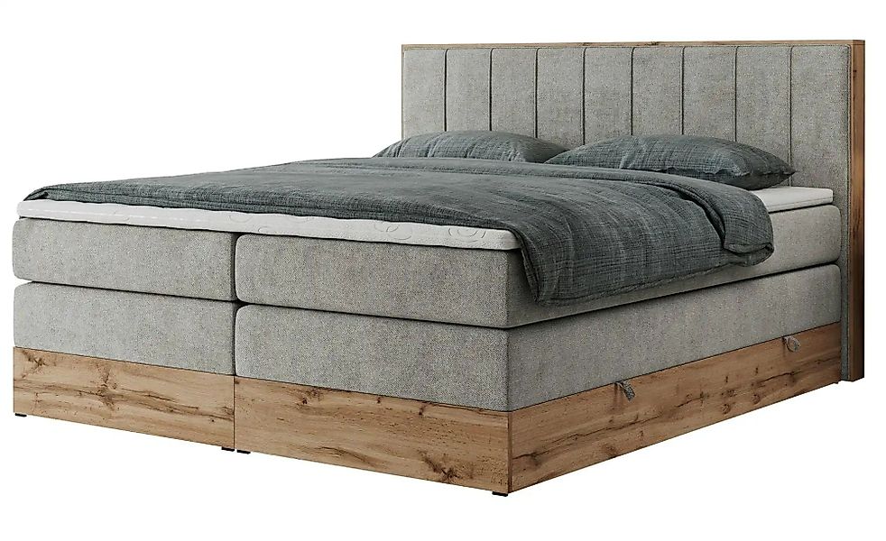 Boxspringbett mit Bettkasten Bellissimo King ¦ grau ¦ Maße (cm): B: 188 H: günstig online kaufen