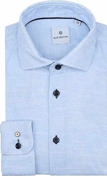 Blue Industry Slim-Fit Hemd Hellblau - Größe 43 günstig online kaufen