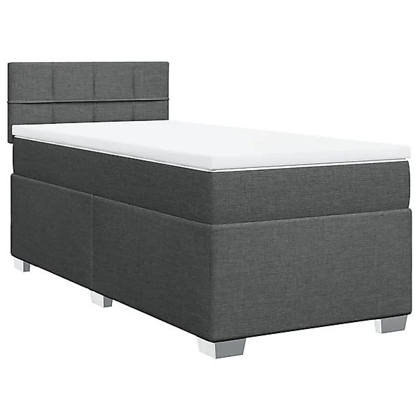 vidaXL Boxspringbett mit Matratze Dunkelgrau 80x200 cm Stoff 3288016 günstig online kaufen